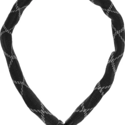 ABUS 6210 Kettenschloss Schwarz Mit Textilmantel Und 6 Mm Vierkantkette