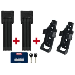 ABUS Bordo 6000 SH Twinset 2 Faltschlösser 90cm Lang Gleichschließend Mit SH-Halter