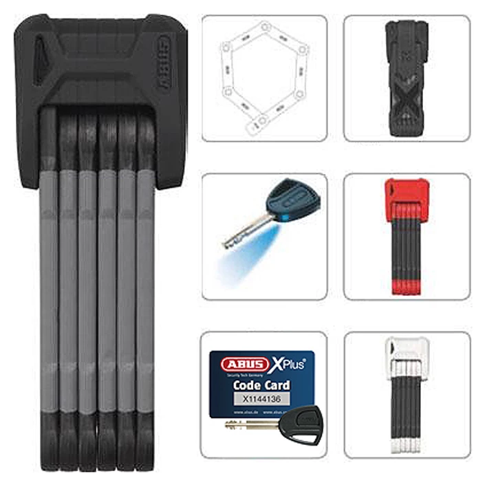 ABUS Bordo Granit X-Plus 6500/85 ST Faltbügelschloss 85 Cm Mit Transporttasche