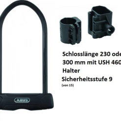 ABUS Granit 460 Bügelschloss Mit 12 Mm Starkem Parabolbügel Und USH-Halter
