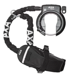AXA Defender Rahmenschloss Mit 140 Cm Einsteckkette Und Satteltasche Im Set