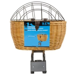 M-Wave Weidenkorb 2in1 Mit Drahtdeckel Für Hundetransport Vorne/hinten