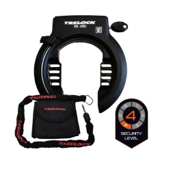 Trelock Rahmenschloss RS430 Im Set Mit Einsteckkette 100 Cm + Tasche NAZ Oder AZ